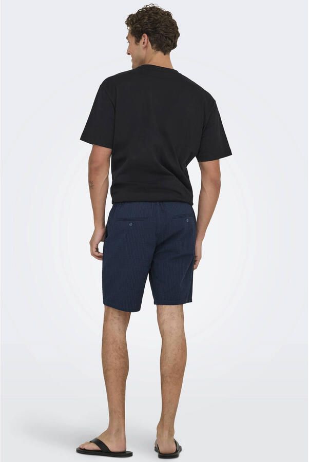 Only & Sons Regular fit korte broek met structuurmotief model 'LEO LIFE' - Foto 2