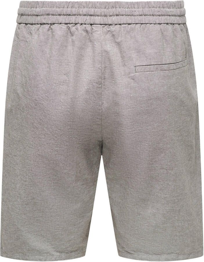 Only & Sons regular fit bermuda van mix van katoen en linnen model 'LINUS' - Foto 2