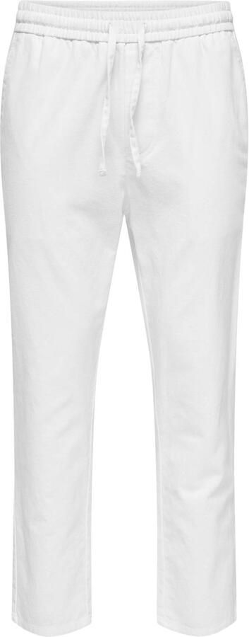 Only & Sons tapered linnenbroek van mix van katoen en linnen model 'LINUS' - Foto 4
