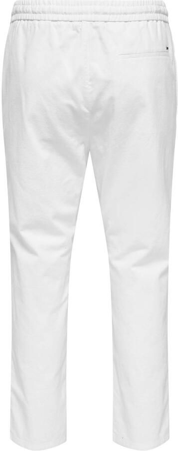 Only & Sons tapered linnenbroek van mix van katoen en linnen model 'LINUS' - Foto 3