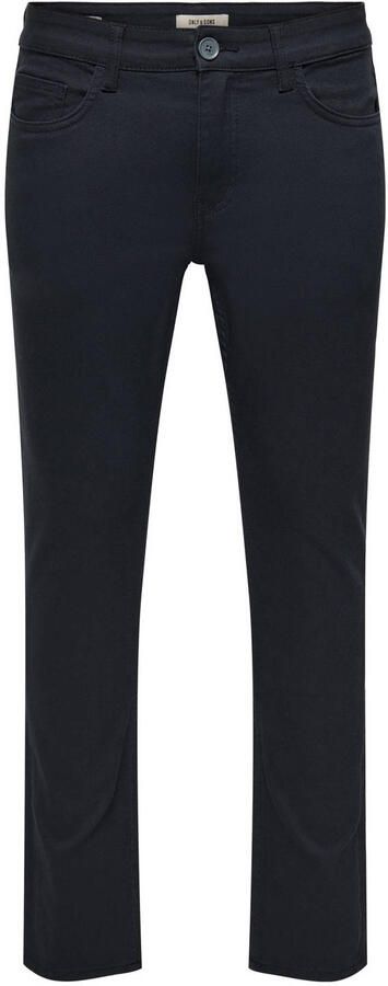 ONLY & SONS ONSLOOM slim casual broek donkerblauw