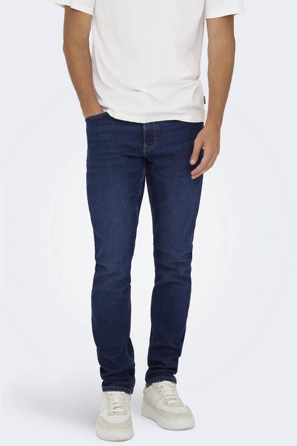 ONLY & SONS ONSLOOM slim fit jeans donkerblauw