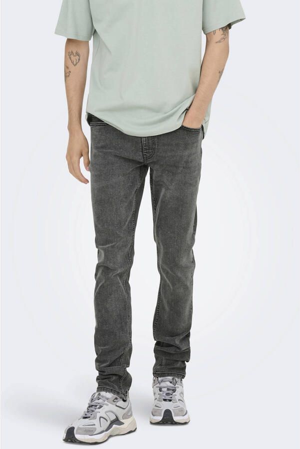 ONLY & SONS ONSLOOM slim fit jeans donkergrijs