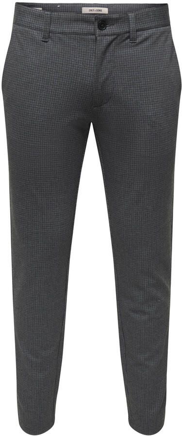 ONLY & SONS ONSMARK slim geruite chino grijsgroen