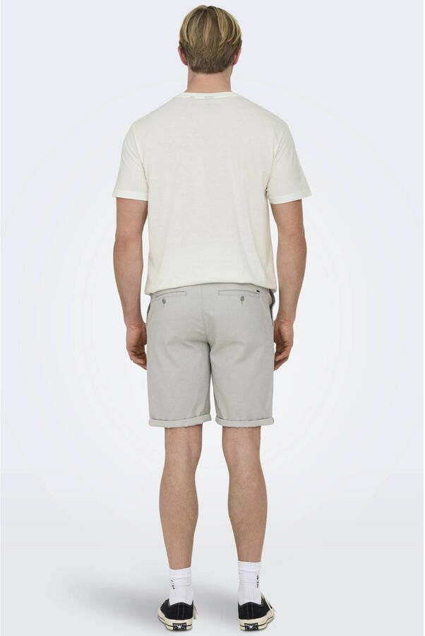 ONLY & SONS ONSPETER regular chino short grijs - Foto 3