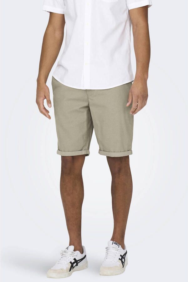 ONLY & SONS ONSPETER regular chino short lichtkaki