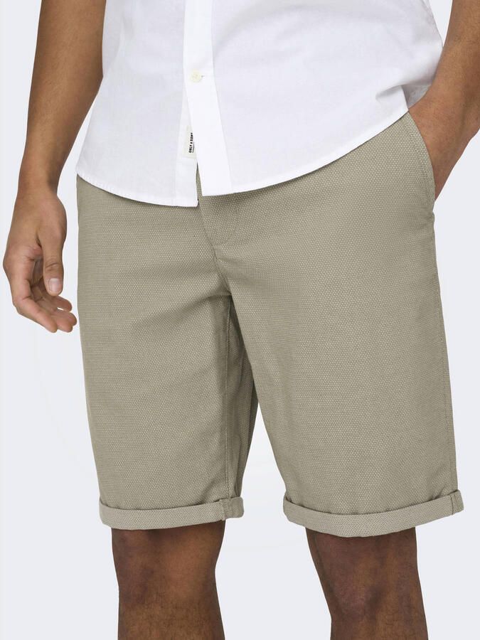 ONLY & SONS ONSPETER regular chino short lichtkaki - Foto 3