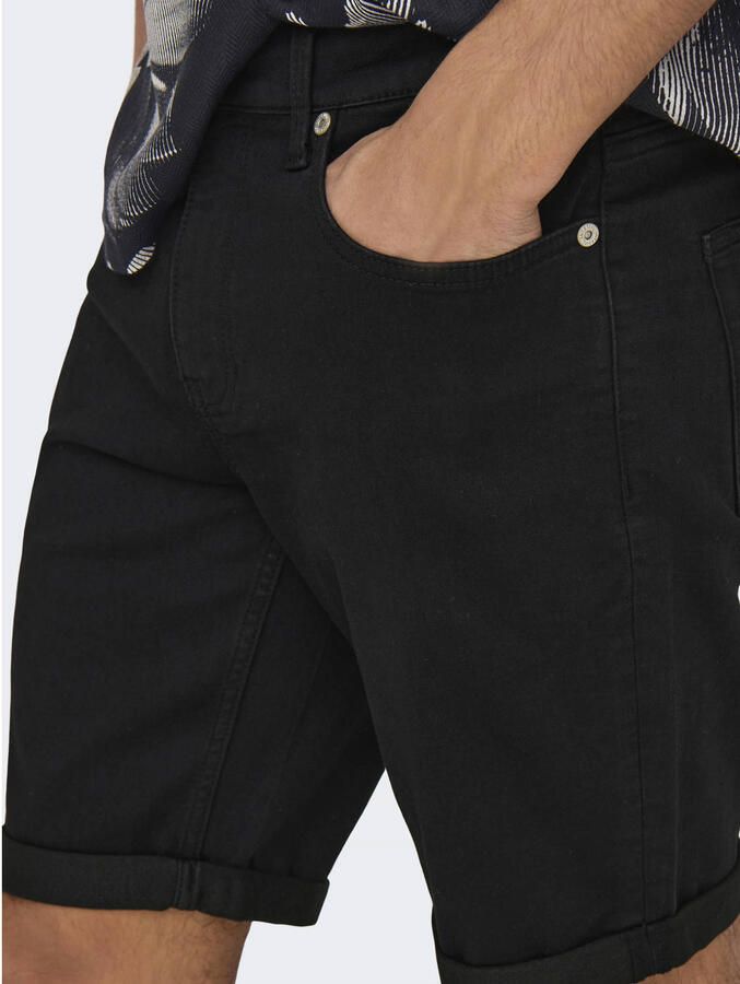 ONLY & SONS denim regular denim short ONSPLY black denim - Foto 3