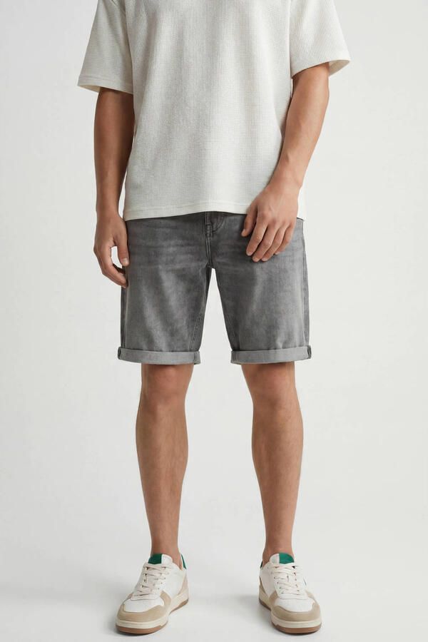 Only & Sons regular fit bermuda van katoenmix met viscose-aandeel model 'PLY'