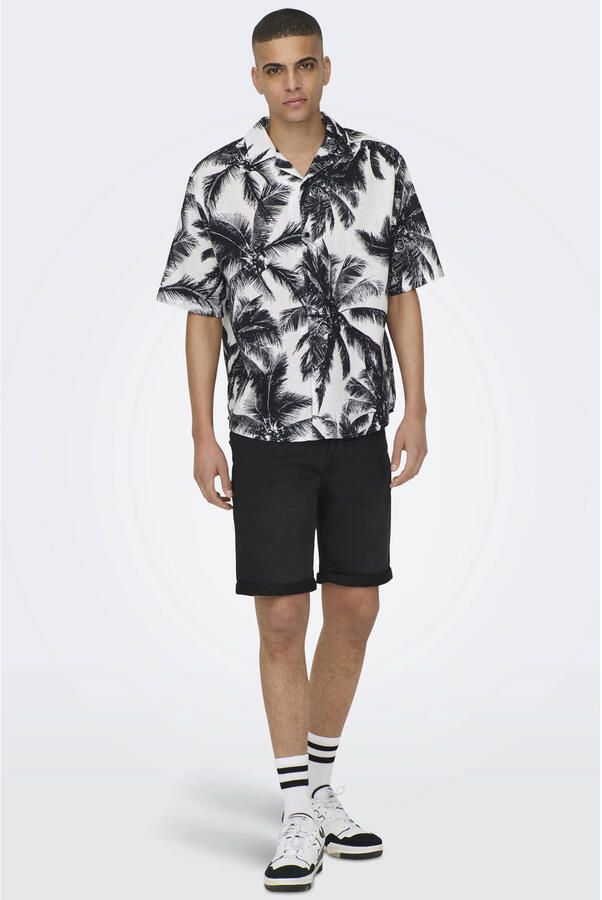 Only & Sons Zwarte Herenshorts met Ritssluiting en Knoopsluiting Black Heren - Foto 3