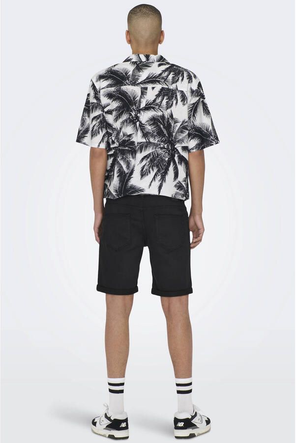 Only & Sons Zwarte Herenshorts met Ritssluiting en Knoopsluiting Black Heren - Foto 4