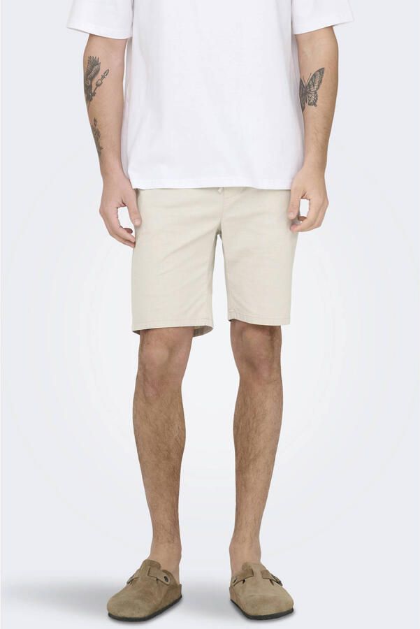ONLY & SONS ONSREID slim casual short ecru