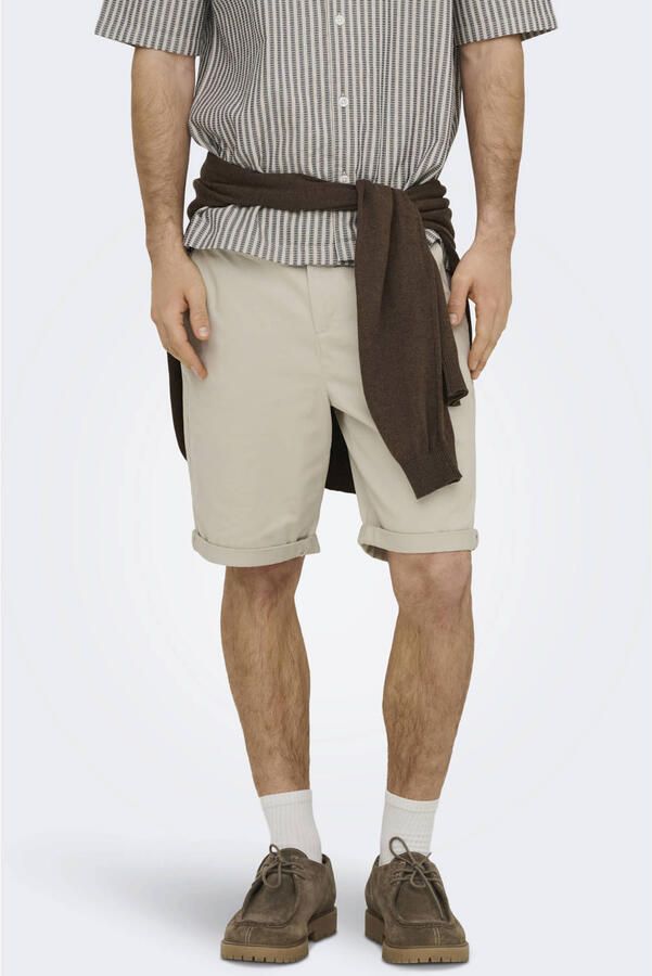 ONLY & SONS ONSSAUL regular chino short beige
