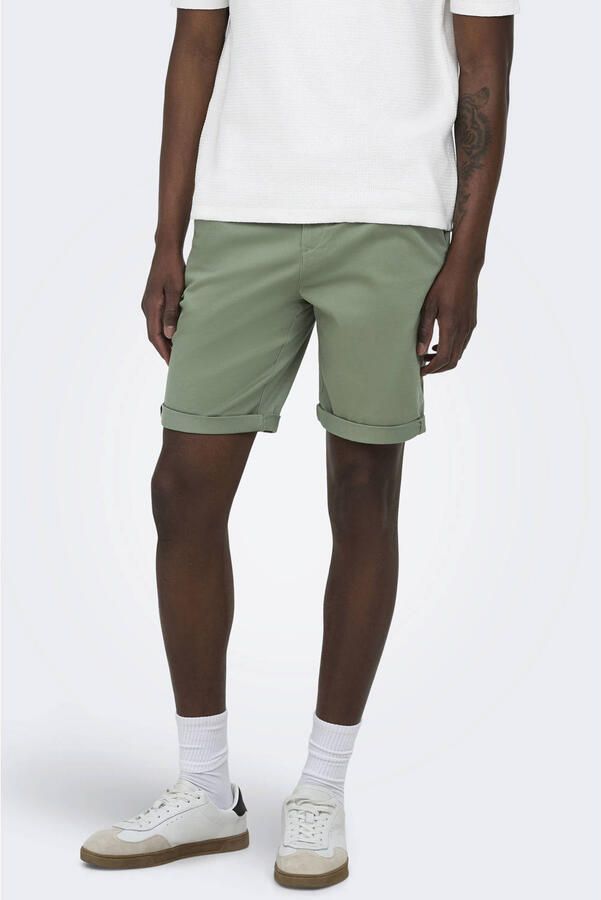 ONLY & SONS ONSSAUL regular chino short groen
