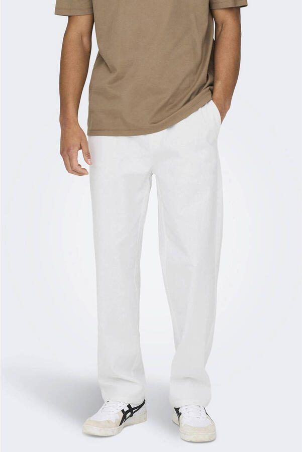 ONLY & SONS Trainingsbroek ONSSINUS LOOSE 0007 COT LIN PANT NOOS