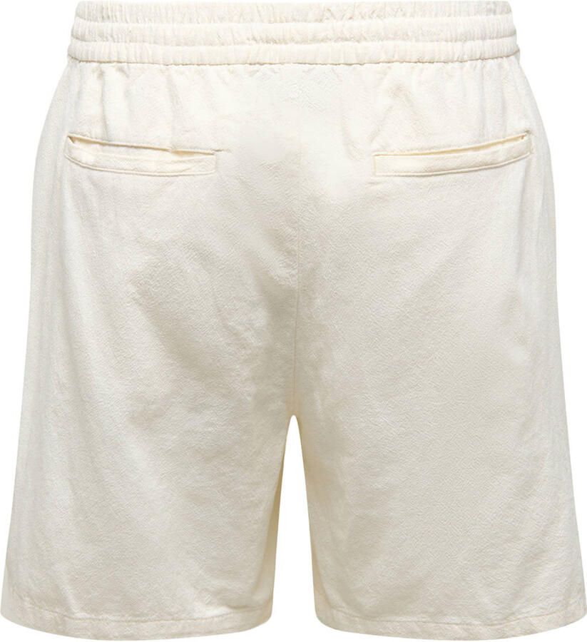 ONLY & SONS ONSTEL regular casual short met linnen ecru - Foto 2