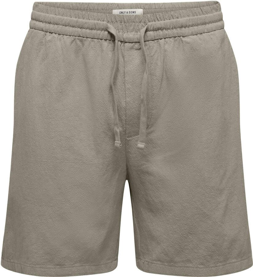 ONLY & SONS ONSTEL regular casual short met linnen groen