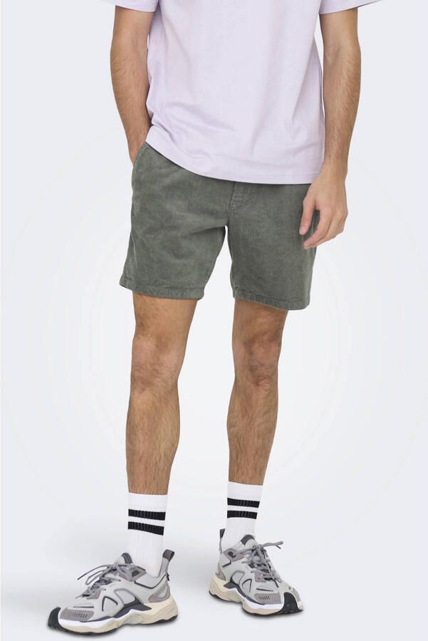 ONLY & SONS ONSTEL regular casual short rib gebreid groen