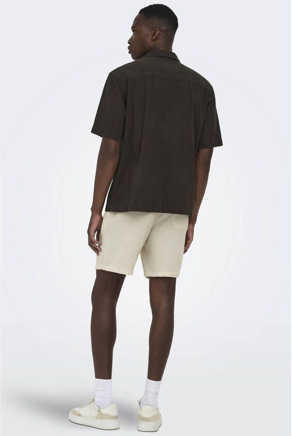 ONLY & SONS ONSTREV regular casual short beige met textuur - Foto 2