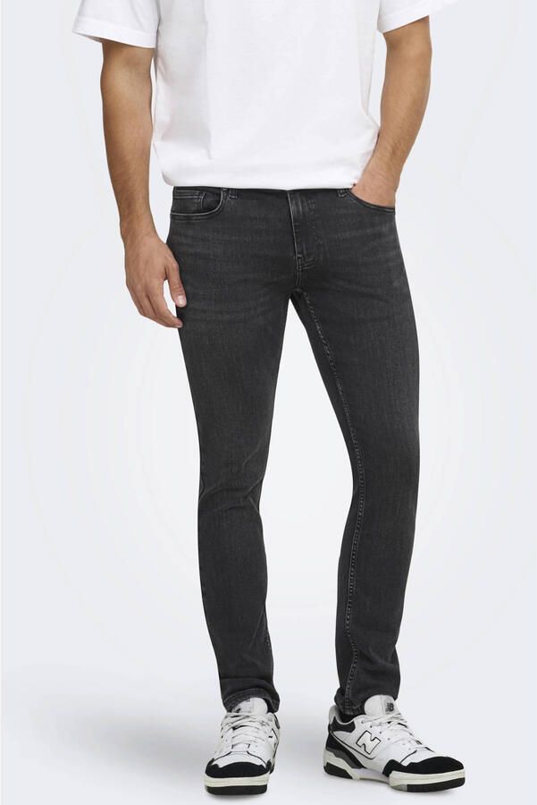 ONLY & SONS ONSWARP skinny jeans zwart