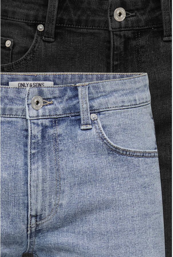 ONLY & SONS ONSWEFT denim regular short multi (set van 2) - Foto 2