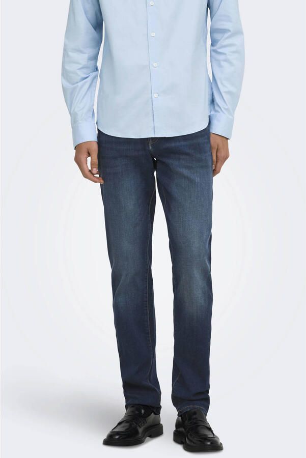 Only & Sons straight fit jeans van katoenmix model 'WEFT'