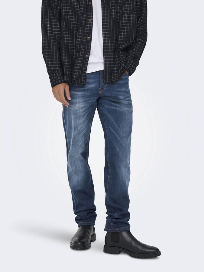 ONLY & SONS ONSWEFT regular fit jeans Dark Blue Denim