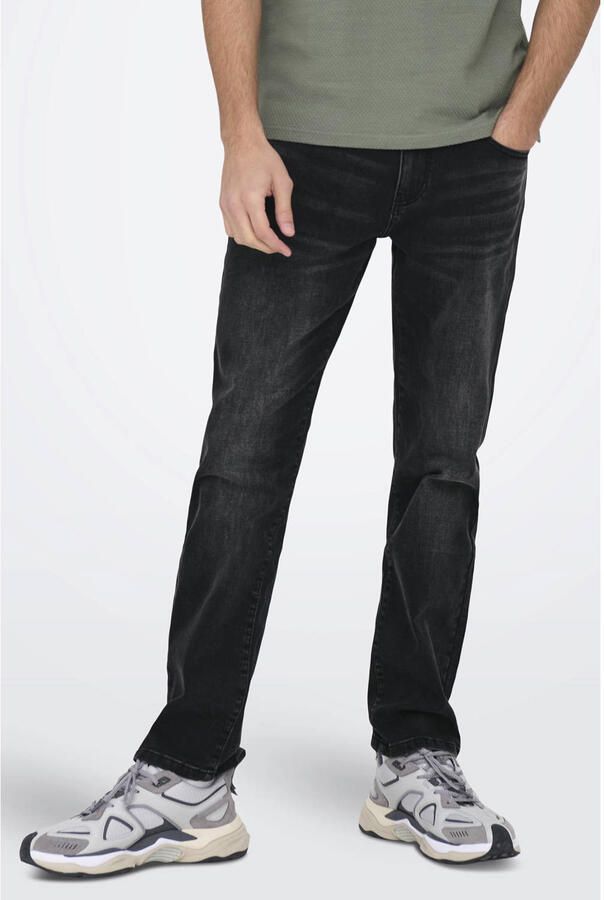 ONLY & SONS ONSWEFT regular fit jeans donkergrijs - Foto 2