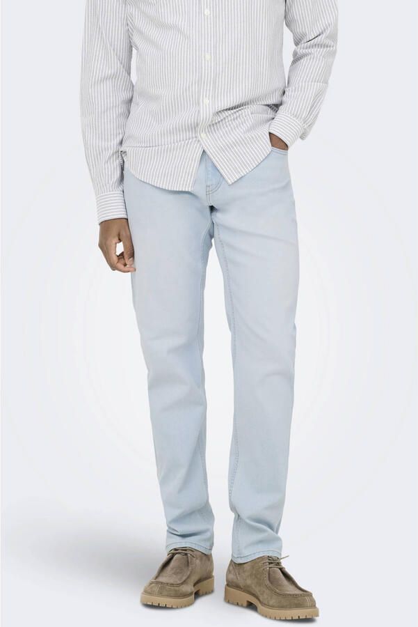 ONLY & SONS ONSWEFT regular fit jeans Light Blue Bleached Denim
