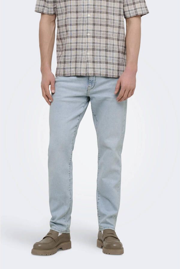 ONLY & SONS ONSWEFT regular fit jeans light blue bleached denim - Foto 1