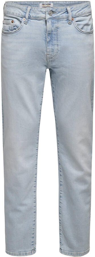 ONLY & SONS ONSWEFT regular fit jeans light blue bleached denim - Foto 3