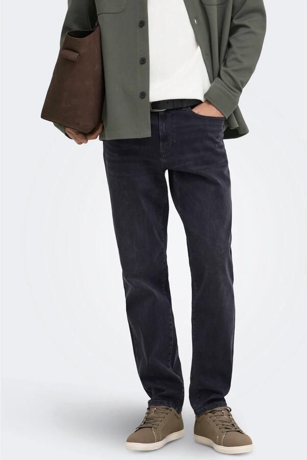 ONLY & SONS ONSWEFT regular fit jeans zwart