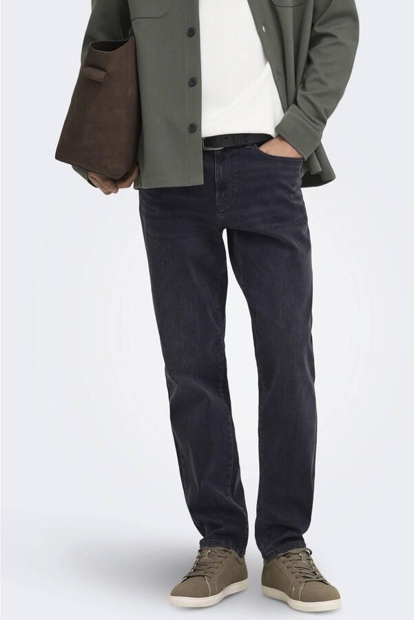 ONLY & SONS ONSWEFT regular fit jeans zwart