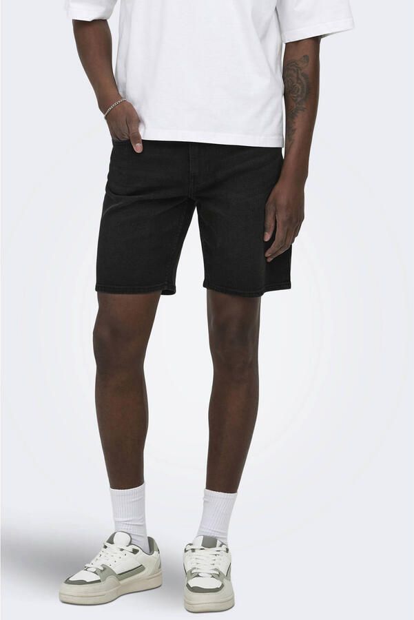 ONLY & SONS ONSWEFT regular denim short washed black