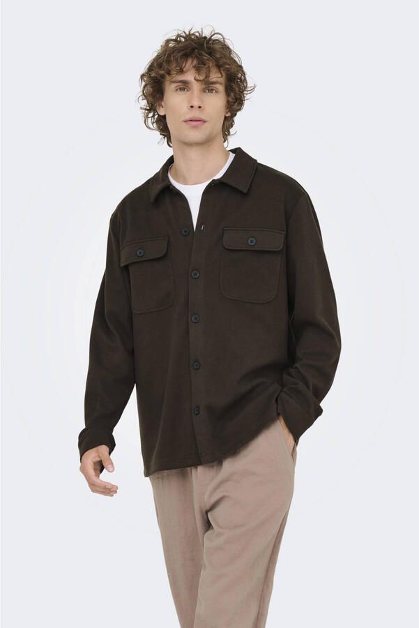 ONLY & SONS overshirt bruin - Foto 1