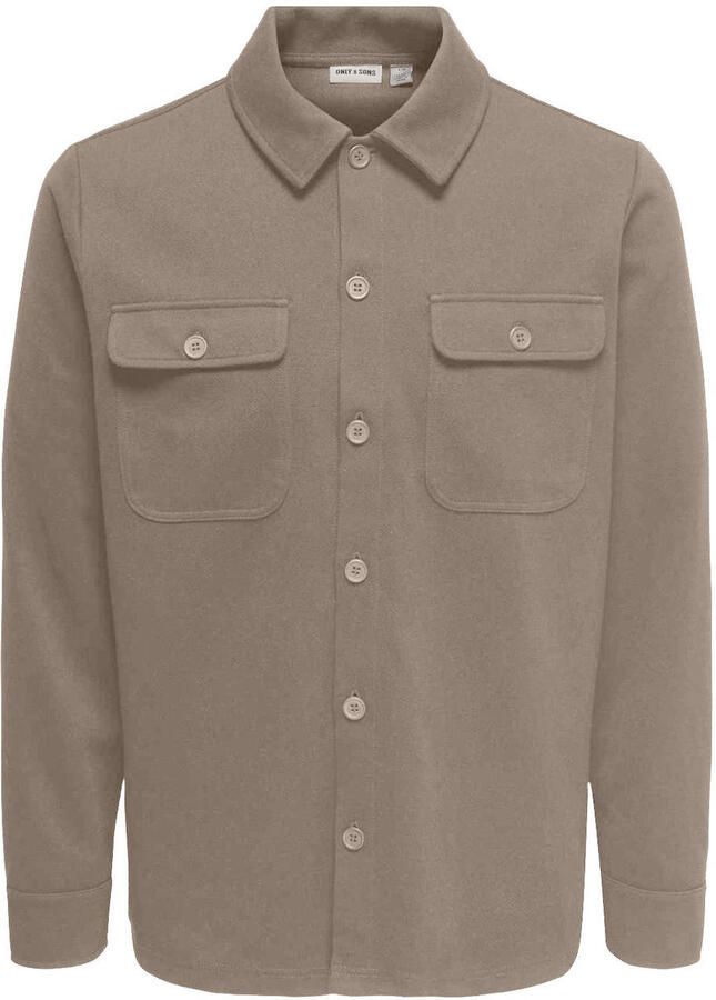 ONLY & SONS overshirt lichtbruin