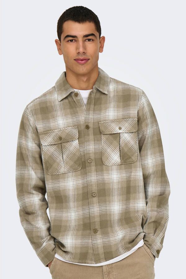 Only & Sons Overhemd Lange Mouw Only & Sons ONSCEDRIC LIFE CHECK OVERSHIRT NOOS 22030843 - Foto 3