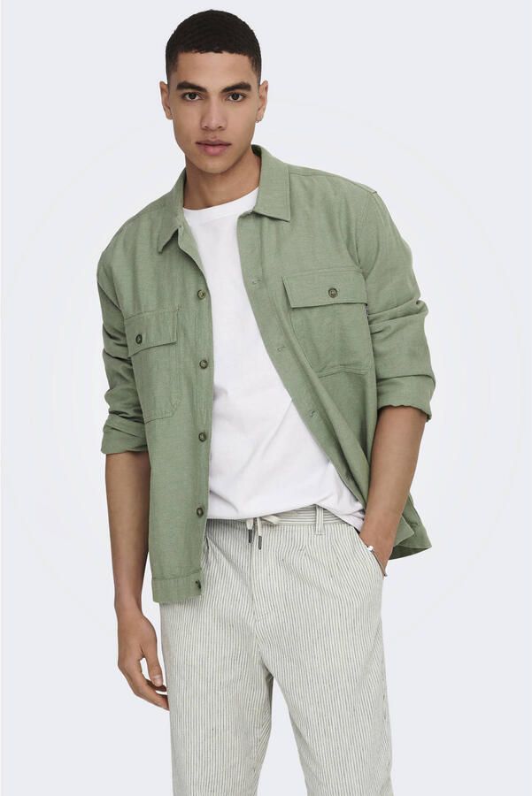 Only & Sons Vrijetijdsoverhemd met klepzakken model 'KENNET' - Foto 4