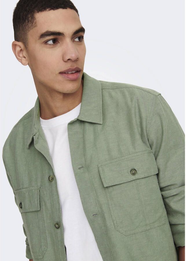 Only & Sons Vrijetijdsoverhemd met klepzakken model 'KENNET' - Foto 2
