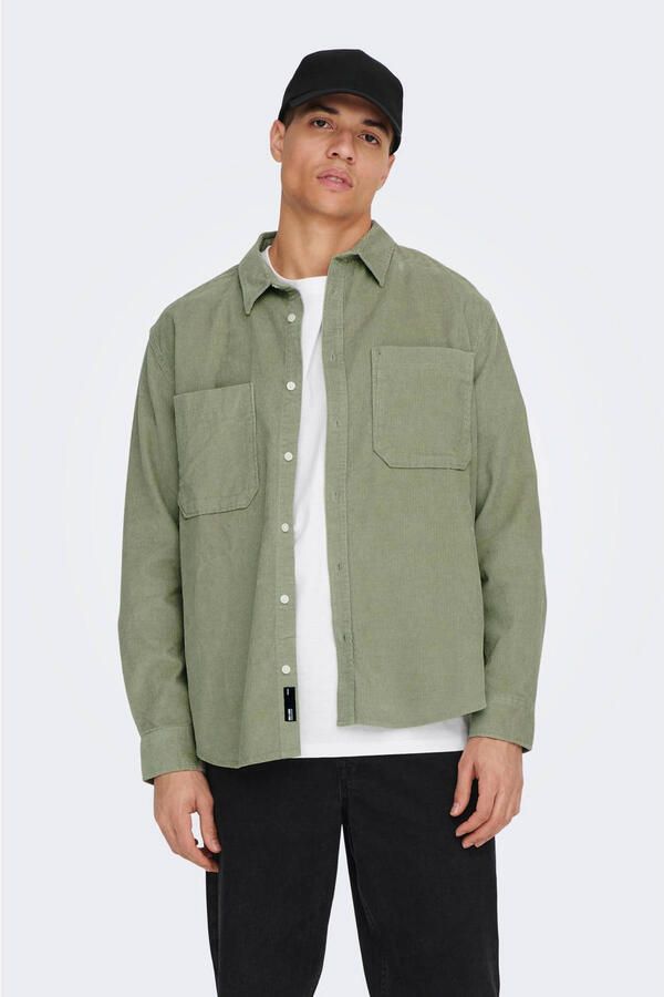 ONLY & SONS Overhemd met lange mouwen OS ONSALP RLX 2PKT WASHD COR - Foto 2