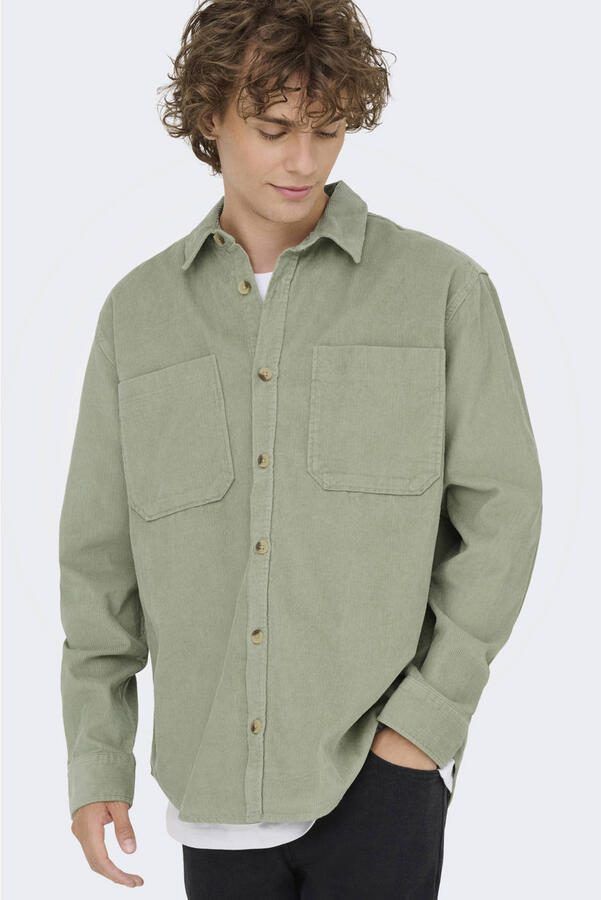 ONLY & SONS Overhemd met lange mouwen OS ONSALP RLX 2PKT WASHD COR - Foto 3