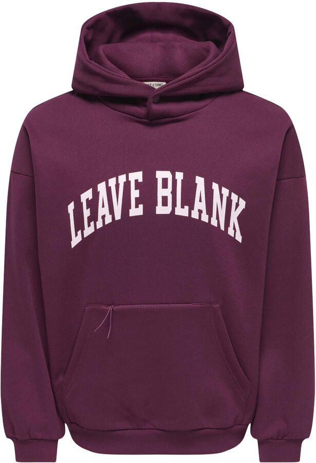 ONLY & SONS oversized hoodie met print fig