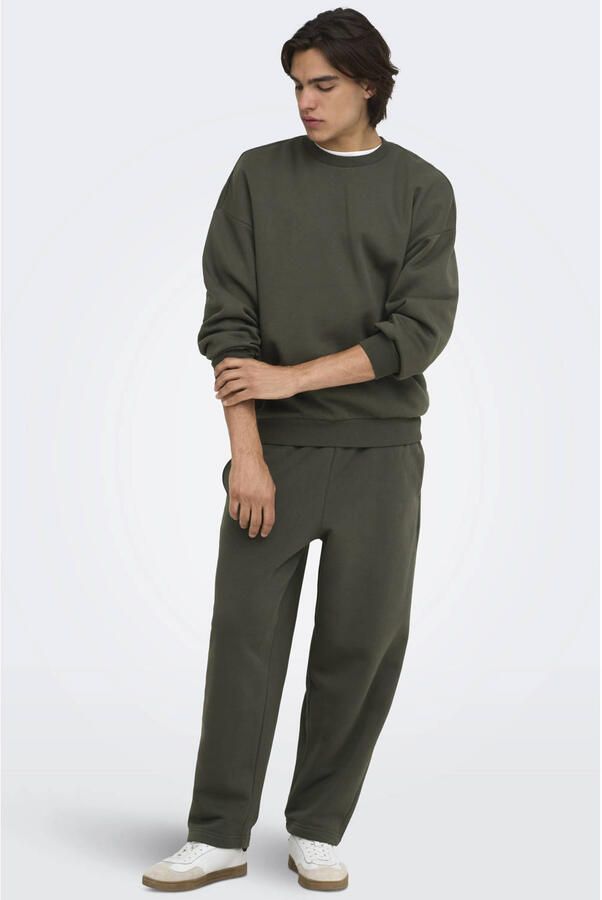 ONLY & SONS oversized sweater donkergroen - Foto 2