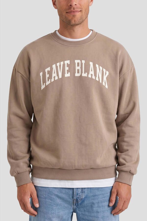 ONLY & SONS oversized sweater met print fossil