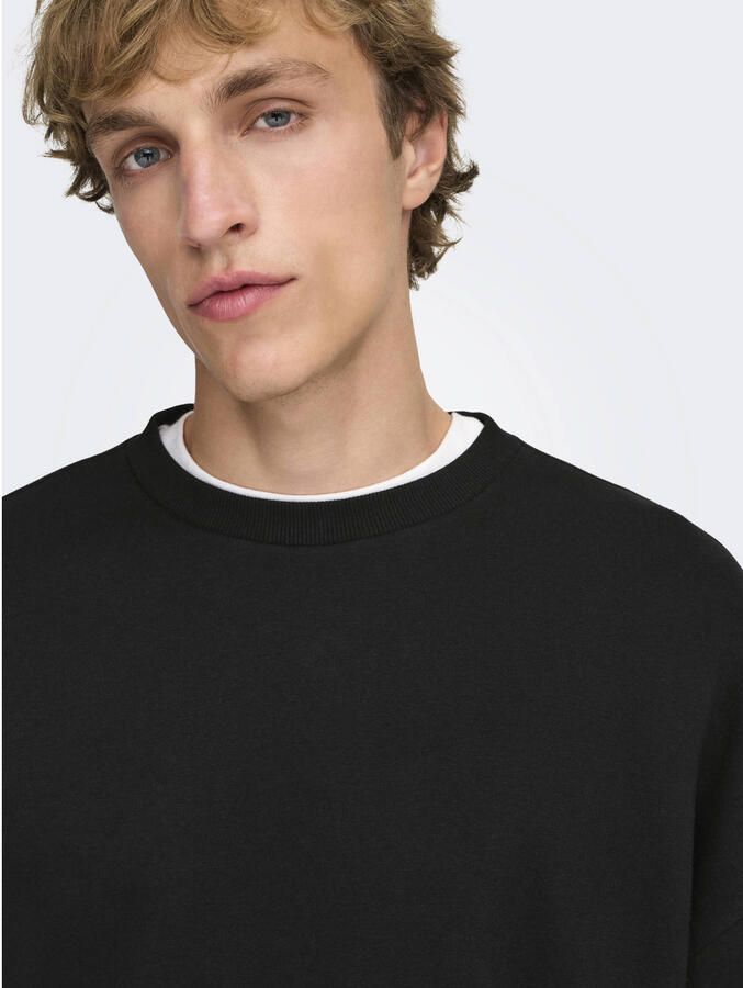 ONLY & SONS oversized sweater zwart - Foto 2