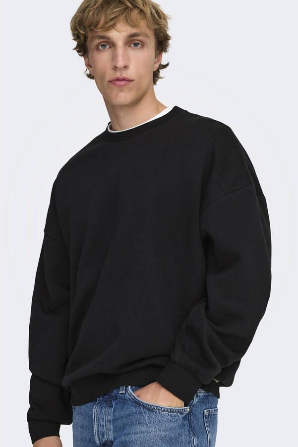 ONLY & SONS oversized sweater zwart - Foto 3
