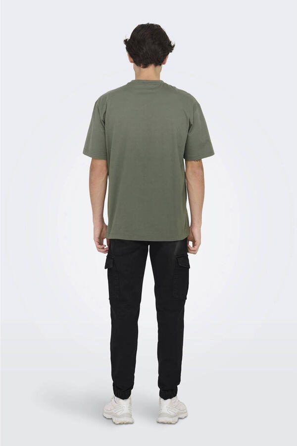 Only & Sons relaxed fit T-shirt van puur katoen model 'FRED LIFE'