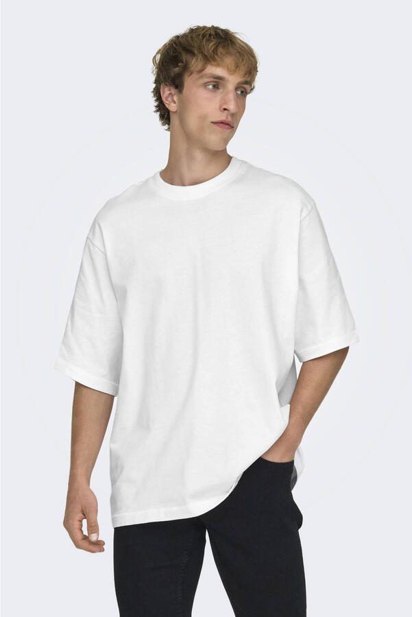 ONLY & SONS Shirt met ronde hals ONSMILLENIUM OVZ SS TEE NOOS - Foto 4