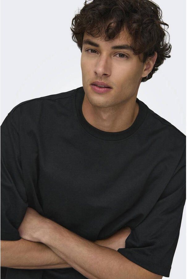 ONLY & SONS Shirt met ronde hals ONSMILLENIUM OVZ SS TEE NOOS