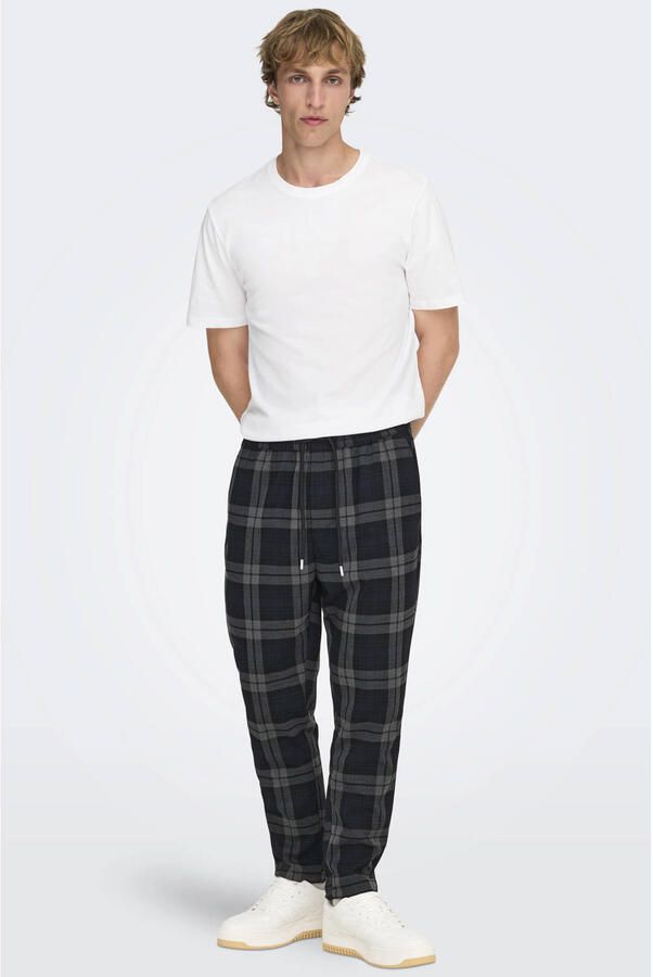 Only & Sons Witte Katoenen Heren T-Shirt Lente Zomer Collectie White Heren - Foto 3